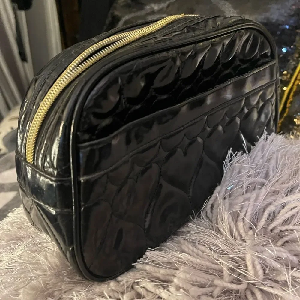 Betseyville betsey johnson vintage heart makeup cosmetic small bag heart